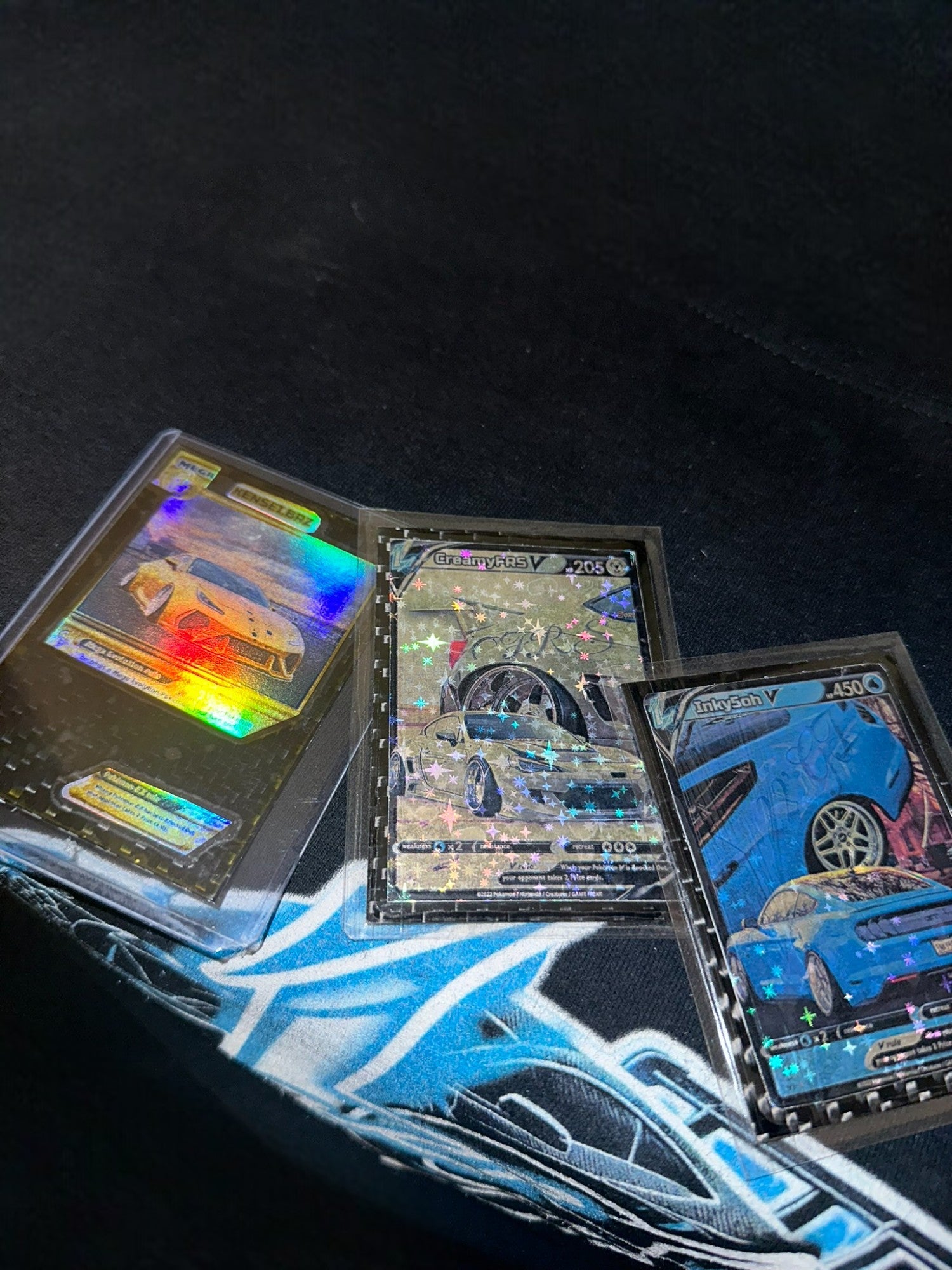 Basic POKECARZ – Custom Carbon Fiber Pokémon-Style Collection Cards!