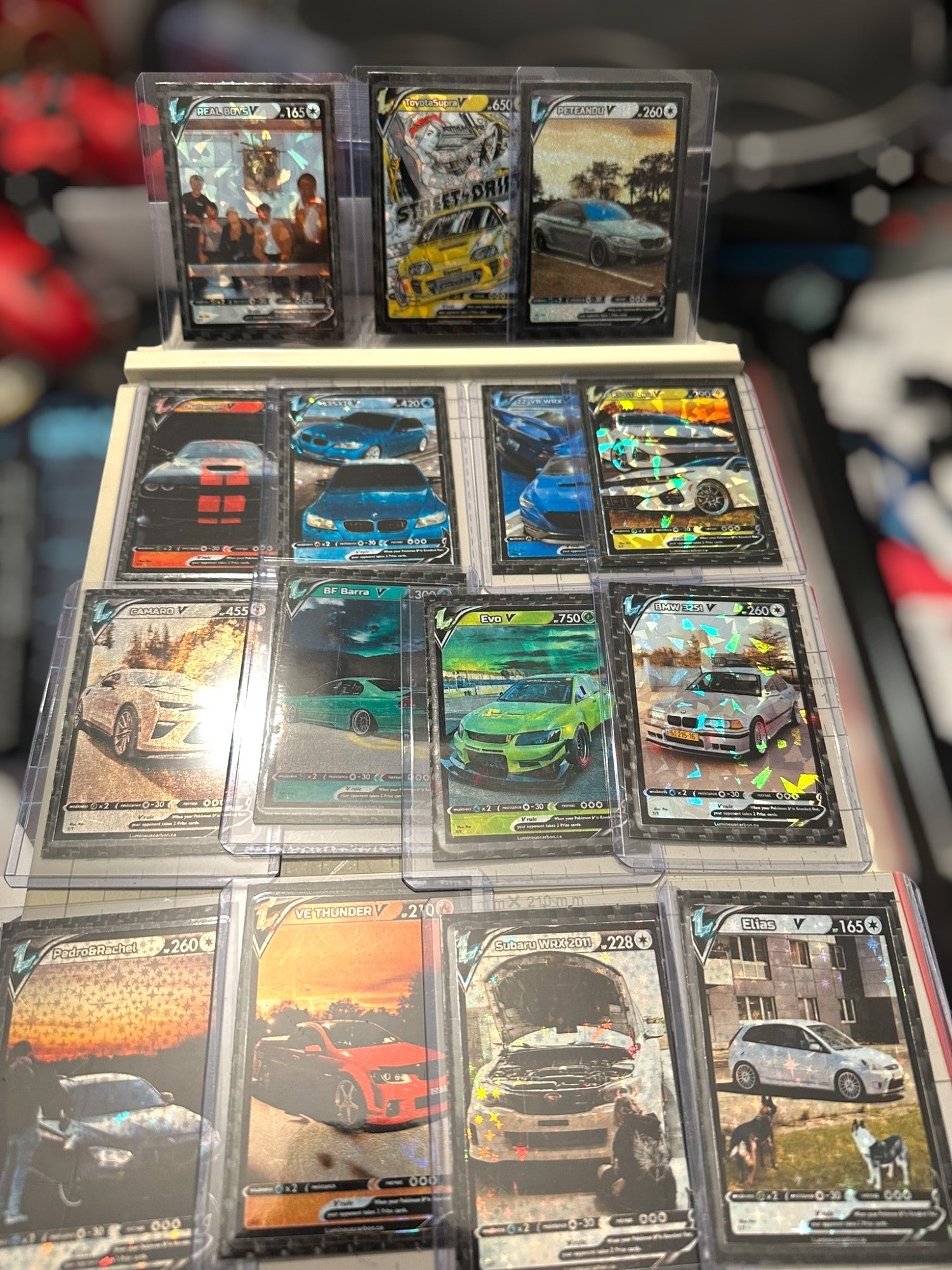 Basic POKECARZ – Custom Carbon Fiber Pokémon-Style Collection Cards!