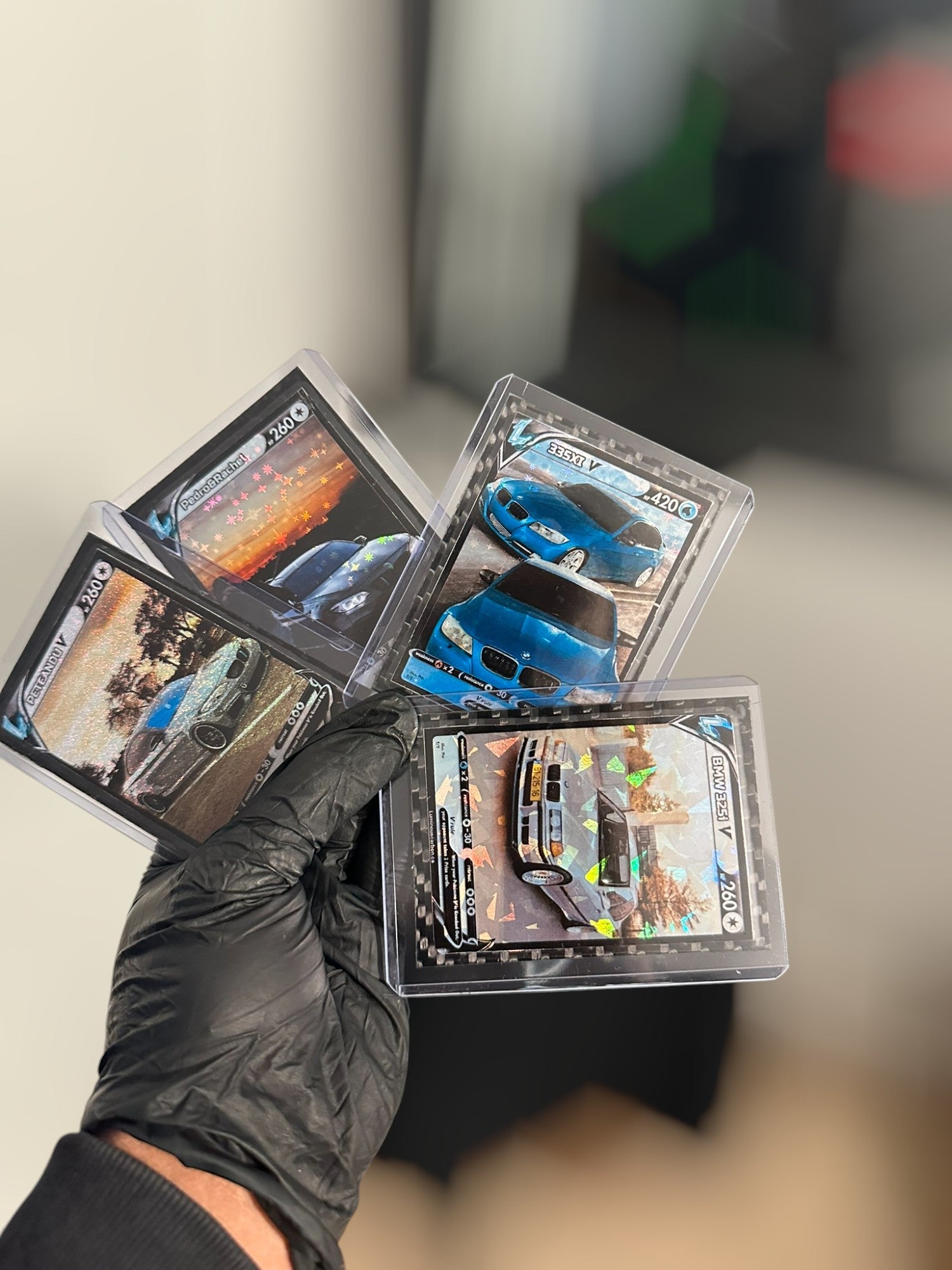 Basic POKECARZ – Custom Carbon Fiber Pokémon-Style Collection Cards!